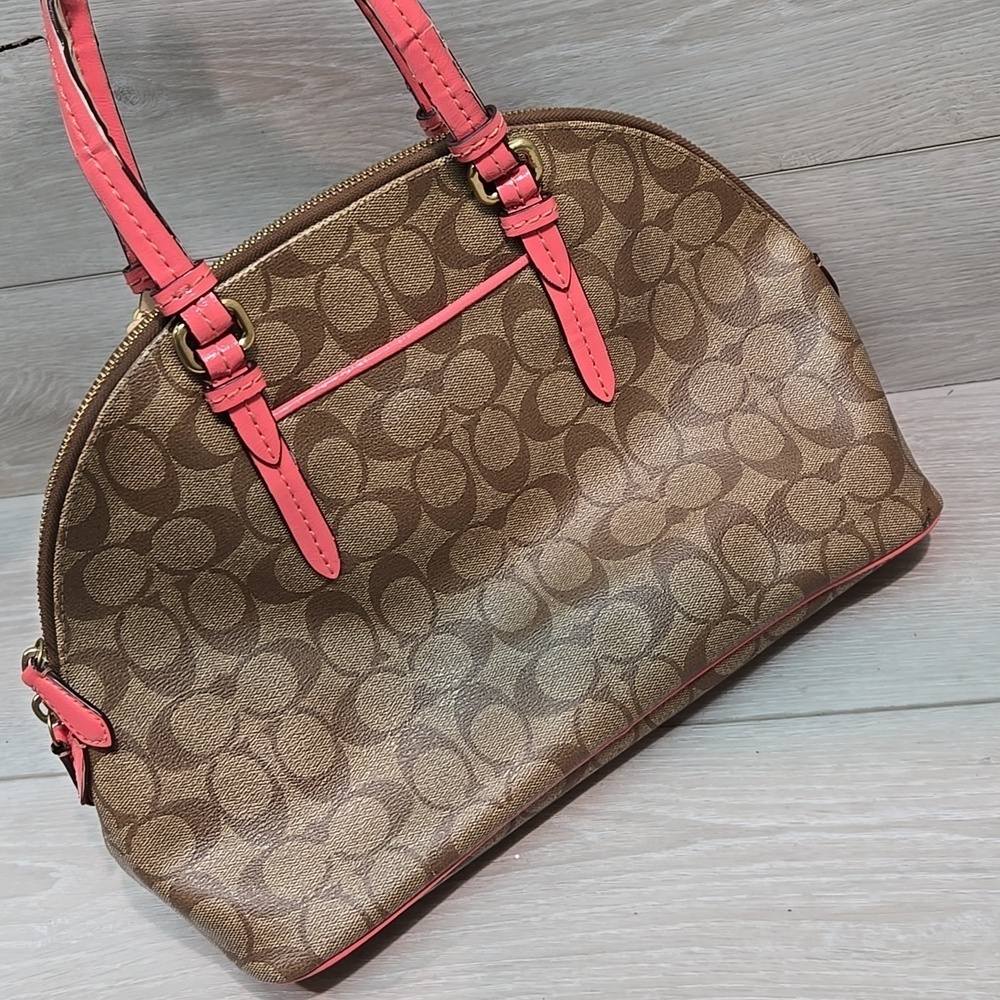 Coach Women Peyton Signature Cora Logo Domed Satchel F24606 - Picture 2 of 12